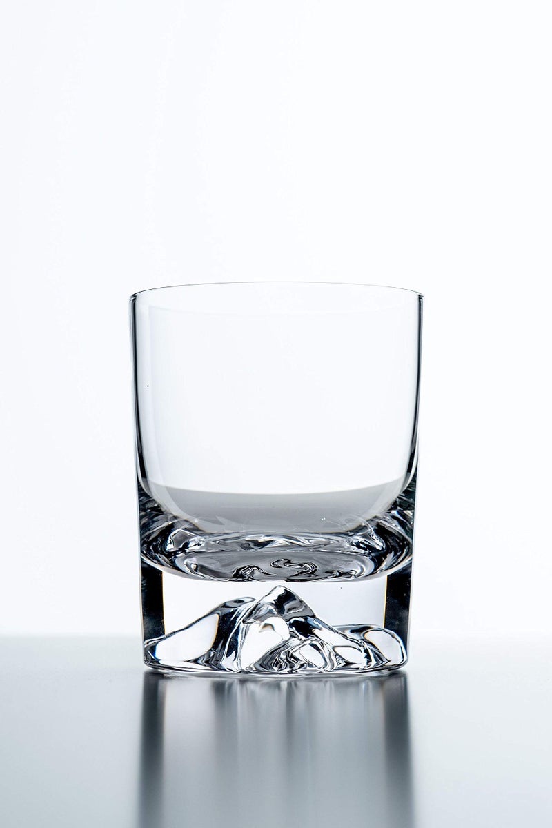 Amehla "Foundation Crystal Rocks Glasses - 10oz Whiskey Glasses with Mountains Heavy Weighted Base, Mountain Whiskey Glass for Bourbon - Elegant 10oz Cocktail Glass Set of 2 - Image 2